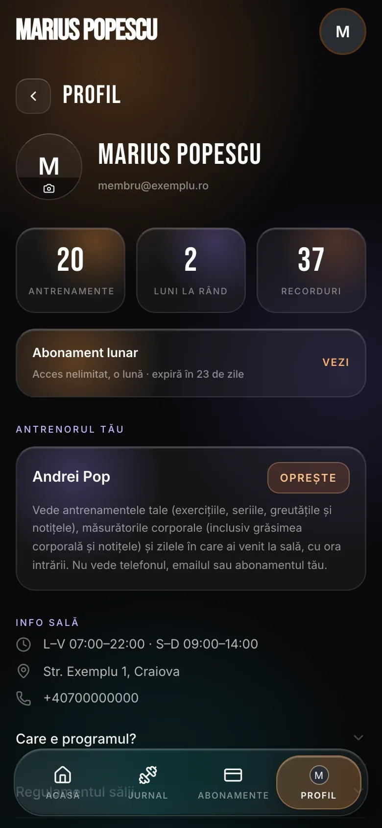 Profil: antrenorul tău Andrei Pop, ce vede și ce nu vede